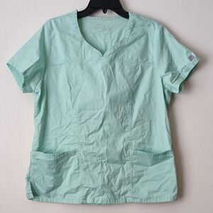 Butter-Soft Stretch Top and Bottom Mint Scrub